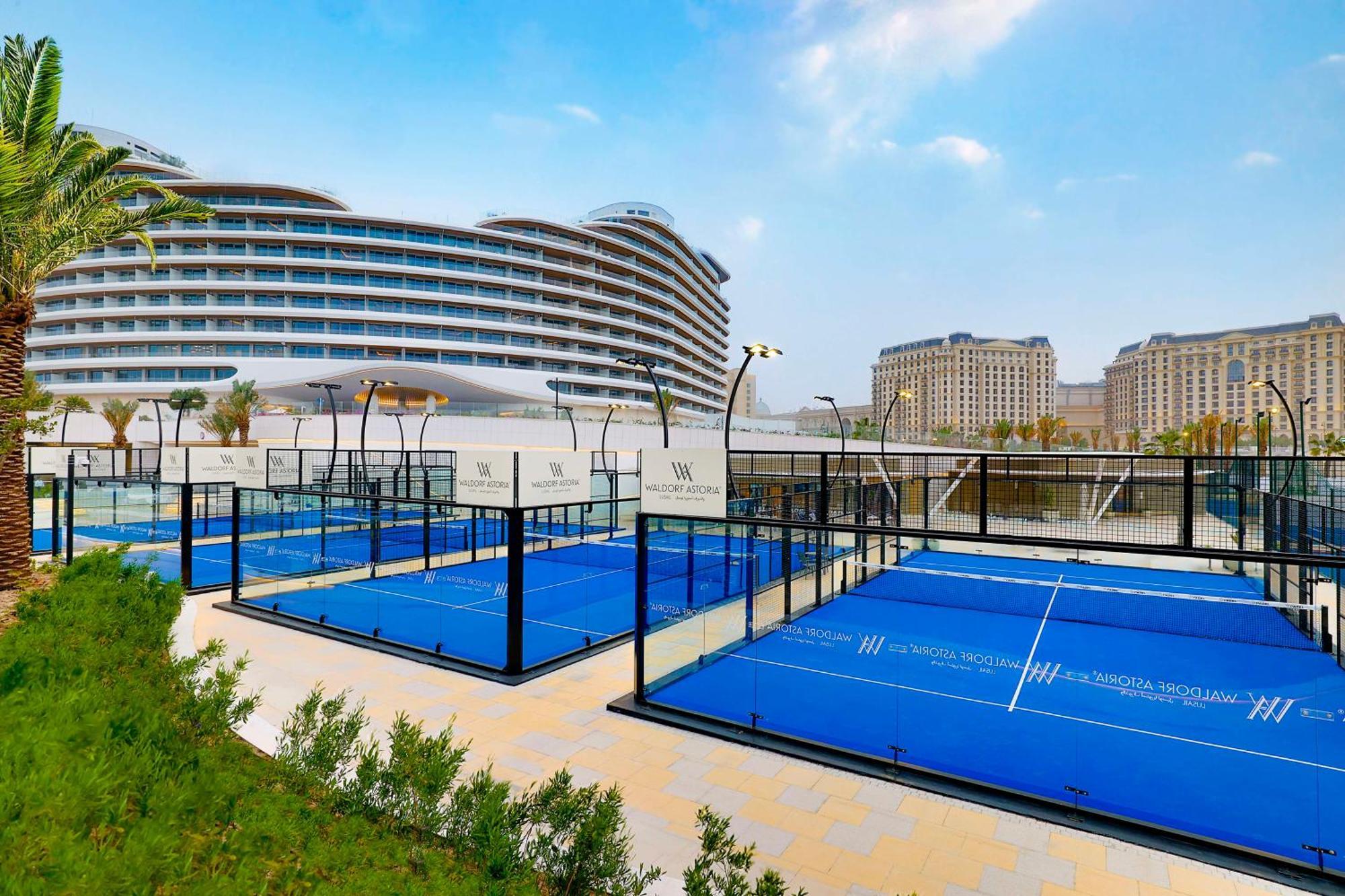 Waldorf Astoria Doha Lusail Exterior photo The paddle tennis courts at the complex